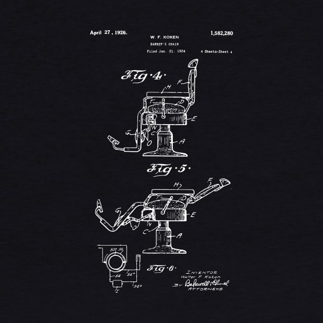 Barber's Chair Patent / barber gift idea / barber present by Anodyle